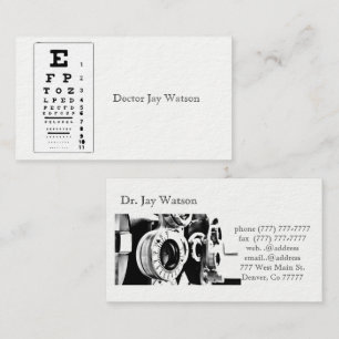 Cartão De Visita Oftalmologista Oftalmologista De Destino