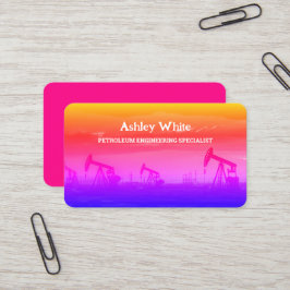 Cartão De Visita Oilfield Petroleum QR Personalizado