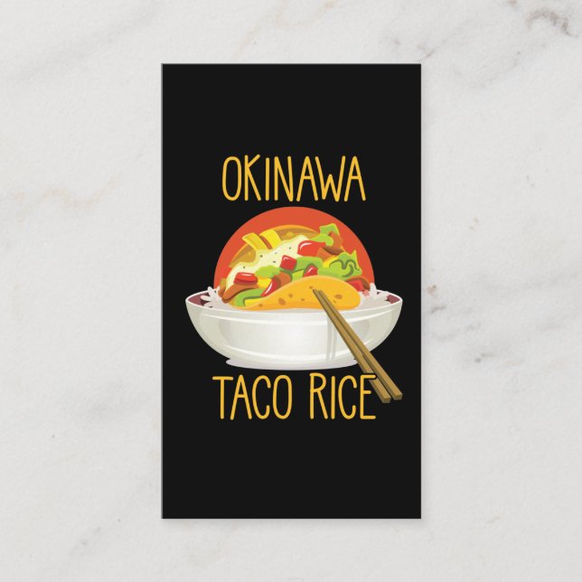 Cartão De Visita Okinawa Taco Rice japonesa Cozinha Japão Foodie (Frente)