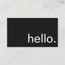 Cartão de visita - olá!