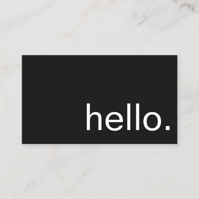 Cartão de visita - olá! (Frente)