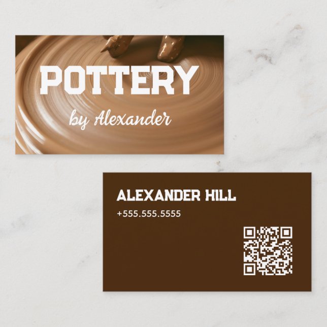 Cartão De Visita Olaria Artesanal QR Personalizado (Frente/Verso)