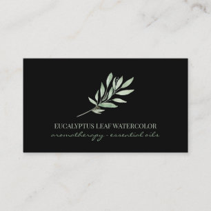 Cartão De Visita Óleo Essencial Flor de Folha de Eucalipto