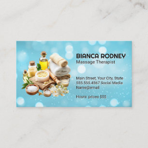 Cartão De Visita Óleos de Spa e Sais de Banho   Boke