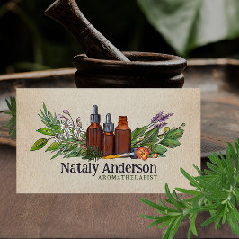 Cartão De Visita óleos e plantas de aromaterapia