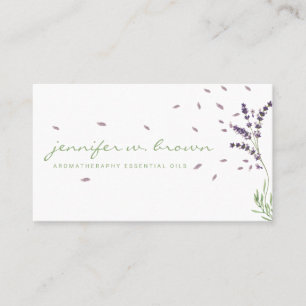 Cartão De Visita Óleos Essenciais Flores Perfume Lavanda Botânico