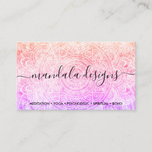 Cartão De Visita Óleos Essenciais Mandala Spa Boêmio Espiritual