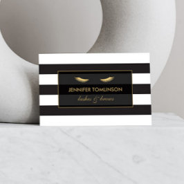 Cartão De Visita Olhais do ouro com faixas brancas e pretas