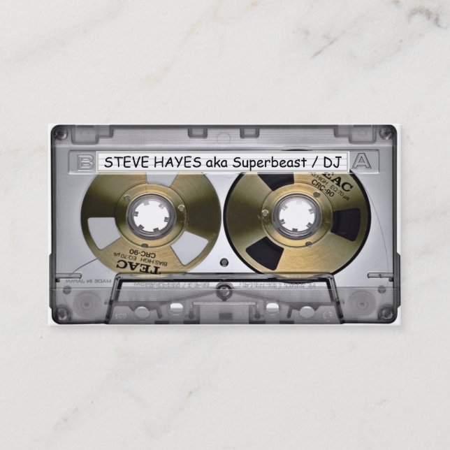 Cartão De Visita Olhar da cassete de banda magnética de música do (Frente)