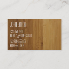 Cartão De Visita Olhar de bambu dourado limpo