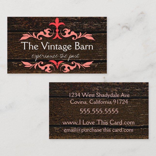 Cartão De Visita Olhar de madeira da grão (Frente/Verso)