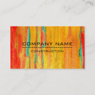 Cartão De Visita Olhar de madeira moderno colorido profissional #5