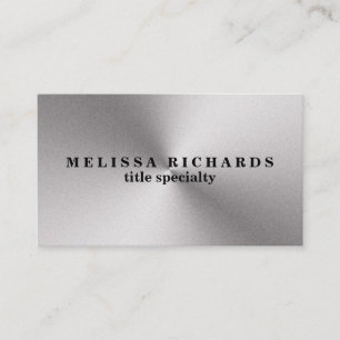 Cartão De Visita Olhar metálico da tira lisa profissional