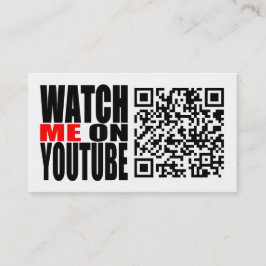 Cartão De Visita Olhe-me em YouTube | modernos (escuro)