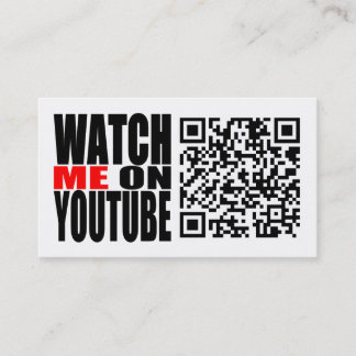 Cartão De Visita Olhe-me em YouTube | modernos (escuro)