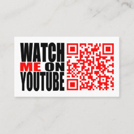 Cartão De Visita Olhe-me em YouTube | modernos (escuro)