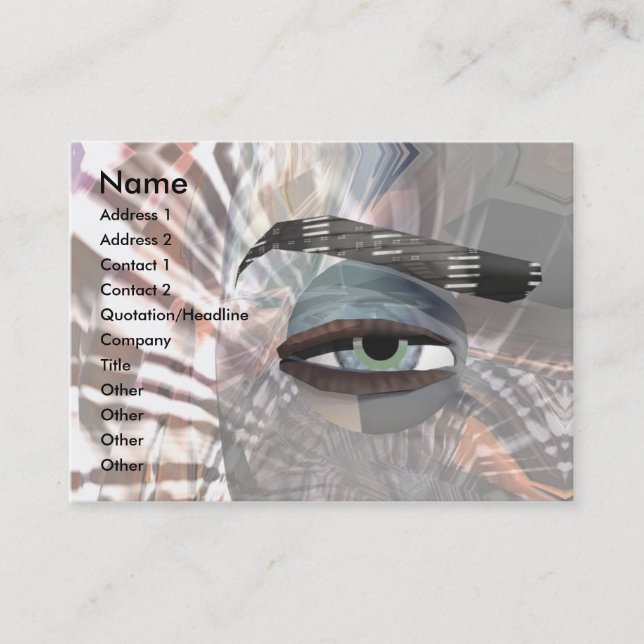 Cartão De Visita Olho - Alienígena (Frente)