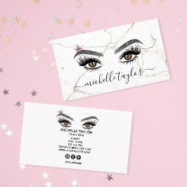Cartão De Visita Olho de Beauty Lash Extension do artista de Makeup