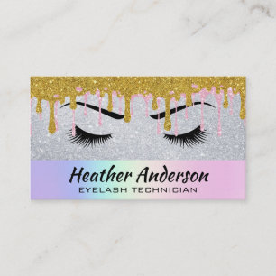 Cartão De Visita Olho Lash   Derrapagem de brilho   maquiagem