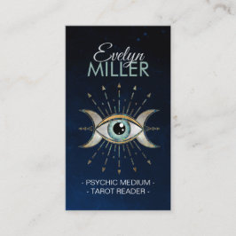 Cartão De Visita Olho - Lua tripla - Pedra-Gema e ouro