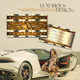 Cartão De Visita Olho Pegando Dourado Laranja Lágrimas Estrelas Mon