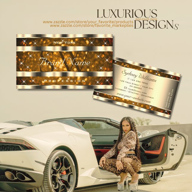 Cartão De Visita Olho Pegando Dourado Laranja Lágrimas Estrelas Mon (Criador carregado)