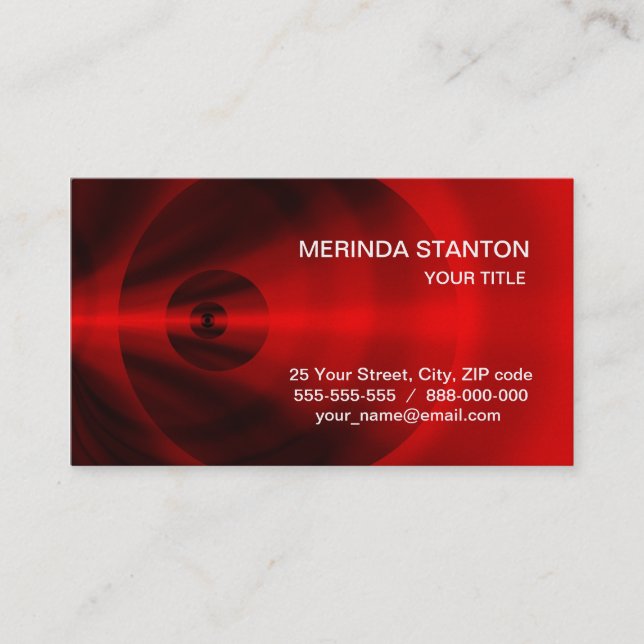 Cartão De Visita Olho vermelho (Frente)