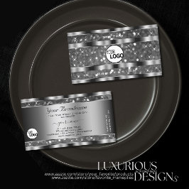 Cartão De Visita Olhos capturando estrelas de brilho de prata adici