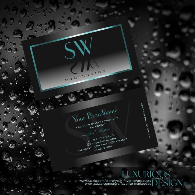 Cartão De Visita Olhos Capturando Gradação Branca Preta Monograma T (Criador carregado)