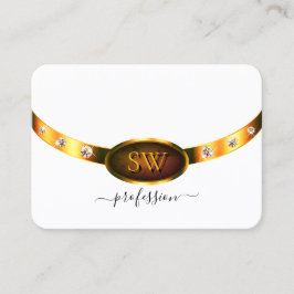 Cartão De Visita Olhos Capturando Mármaco Laranja Dourado Branco e