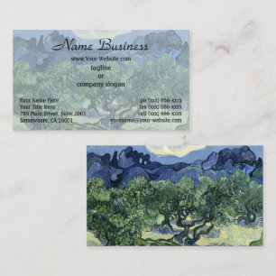 Cartão De Visita Oliveiras de Van Gogh - Arte Blue Mountain