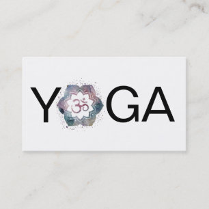 Cartão De Visita *~* OM Aum Lotus Yoga Mandala Professor Instrutor