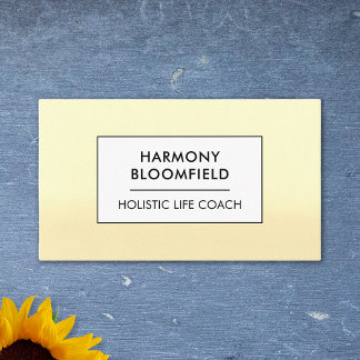 Cartão De Visita Ombre Brilho Bem-Estar Holístico treinador Zen Hea