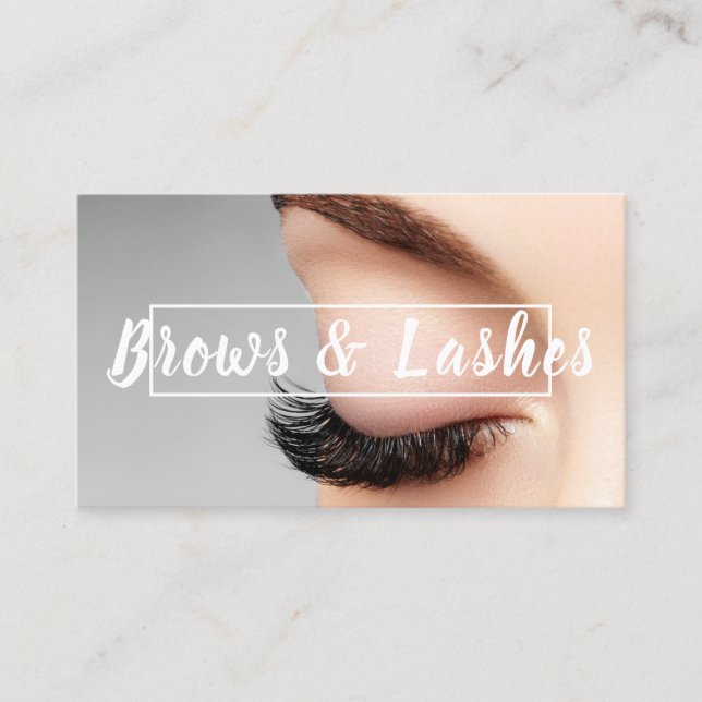 Cartão De Visita Ombre Brows & Eyelashes (Frente)