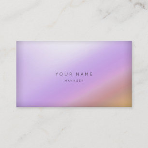 Cartão De Visita Ombre de mármore Vip mínimo branco Dourado roxo