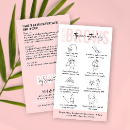 Cartão De Visita Ombre Feminina Pó Irrompeu Instruções Após Cuidado