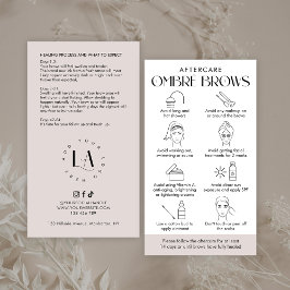 Cartão De Visita Ombré Pó Brocas Após Cuidados Modernos Creme e Bra