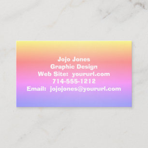 Cartão De Visita Ombre Púrpura Arco-Íris 4Adrian