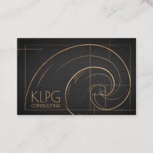 Cartão De Visita Onda espiral do ouro