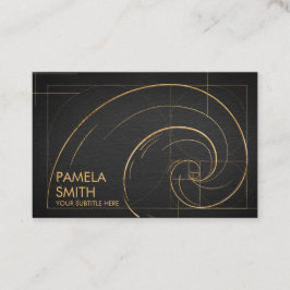 Cartão De Visita Onda espiral do ouro