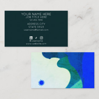 Cartão de Visita Ondas Aquarela