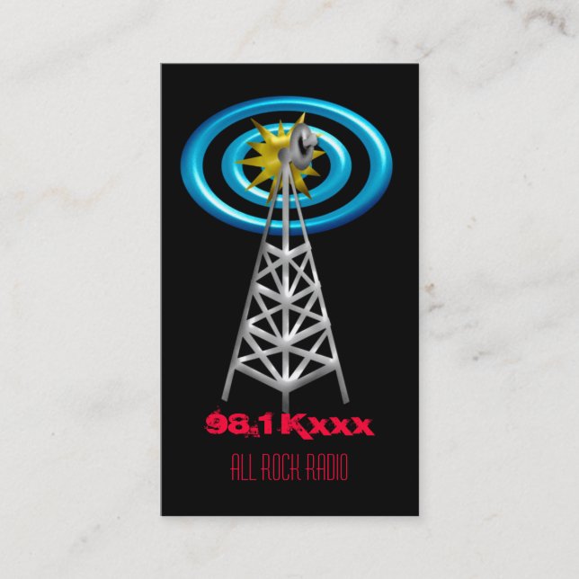 Cartão De Visita ondas de rádio (Frente)