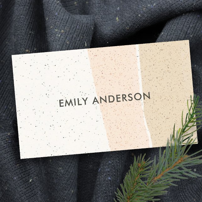 CARTÃO DE VISITA ONDAS DE TEXTURA DE CERAMIA MODERNA DE PINCO NEGRO (Criador carregado)