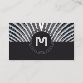 Cartão De Visita Ondas orgânicas de monograma elegantes