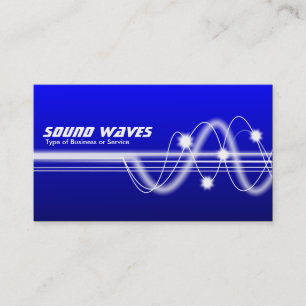 Cartão De Visita Ondas sadias - azul protegido