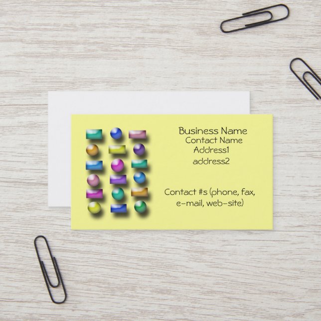 Cartão De Visita Ônibus. Placa - botões 3D (Frente/Verso In Situ)