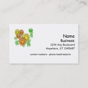 Cartão De Visita Ônibus. Placa - margaridas 3D