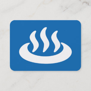 Cartão De Visita Onsen ♨ Hot Primavera 温 泉 Sinal Japonês