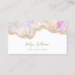 cartão de visita opal cor-de-rosa delicado