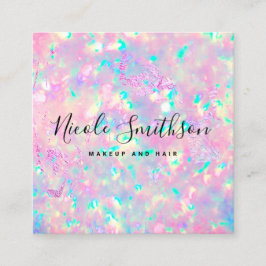 cartão de visita opal rosa brilhante